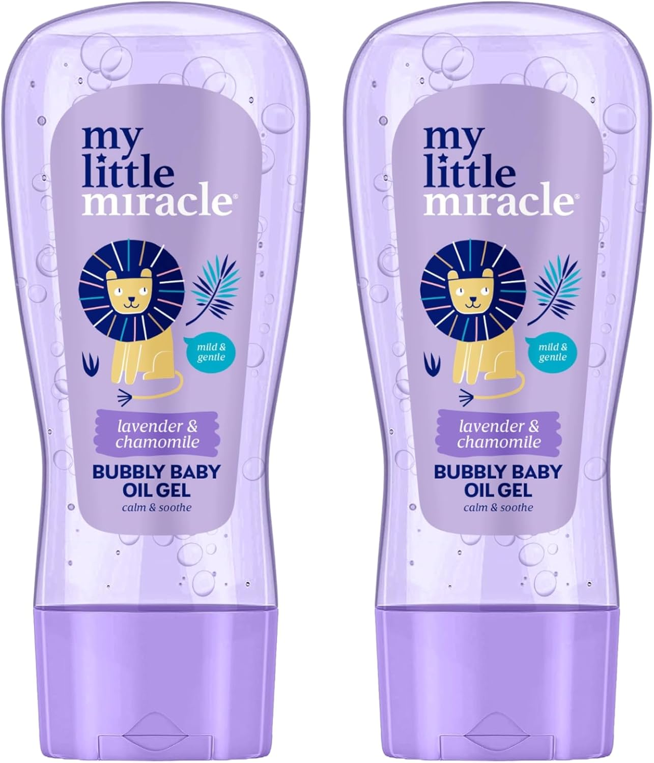 My Little Miracle Bubbly Baby Oil Gel Lavender & Chamomile Ideal For Baby Massage, Calming & Soothing, Prevents Dryness 200Ml 3-Pack