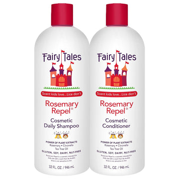 Fairy Tales Rosemary Repel Shampoo And Conditioner Duo - Kids' Favorite Scent, Lice Deterrent (Pack Of 2)