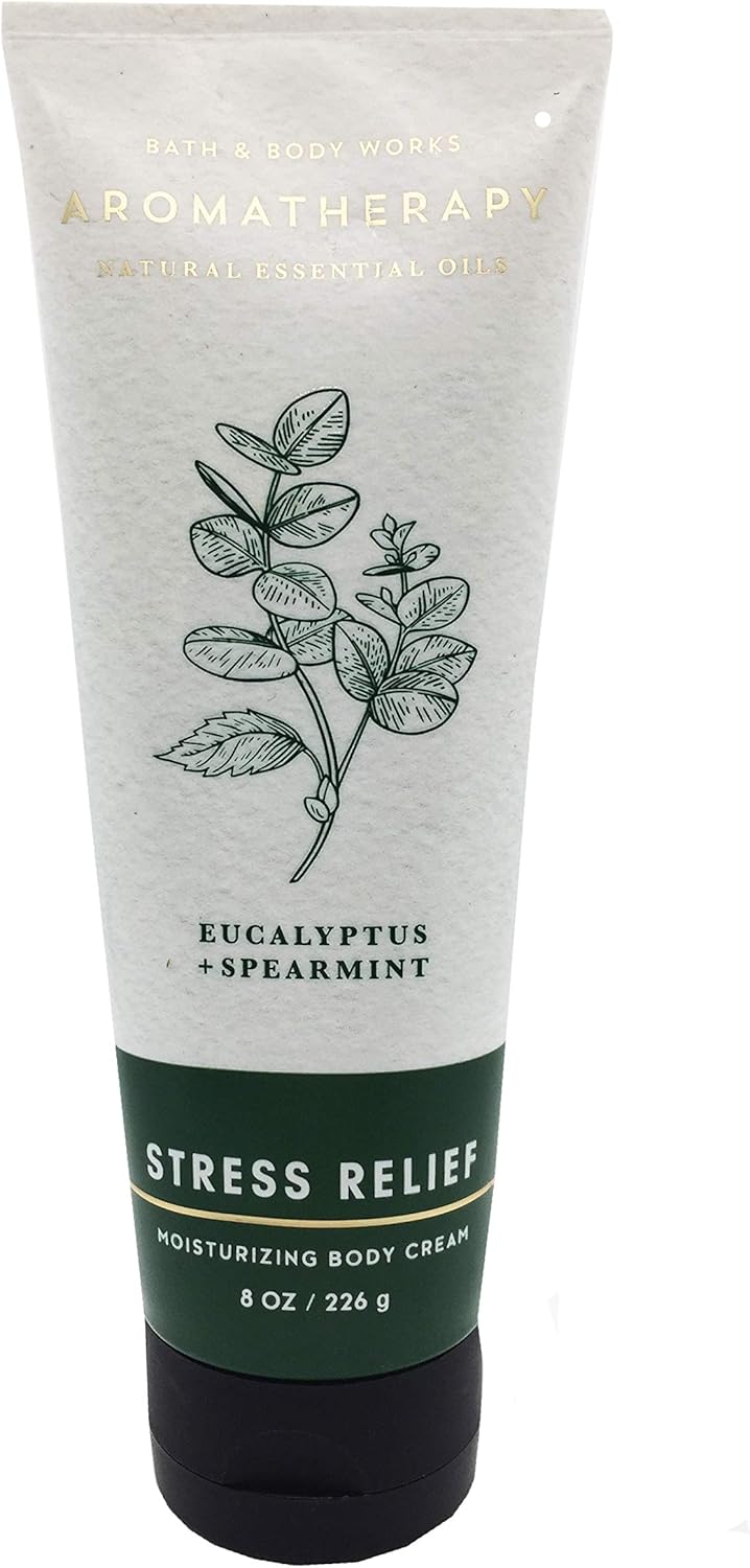 Bath & Body Works Aromatherapy Stress Relief Eucalyptus Spearmint Body Cream 8 Oz / 226 G