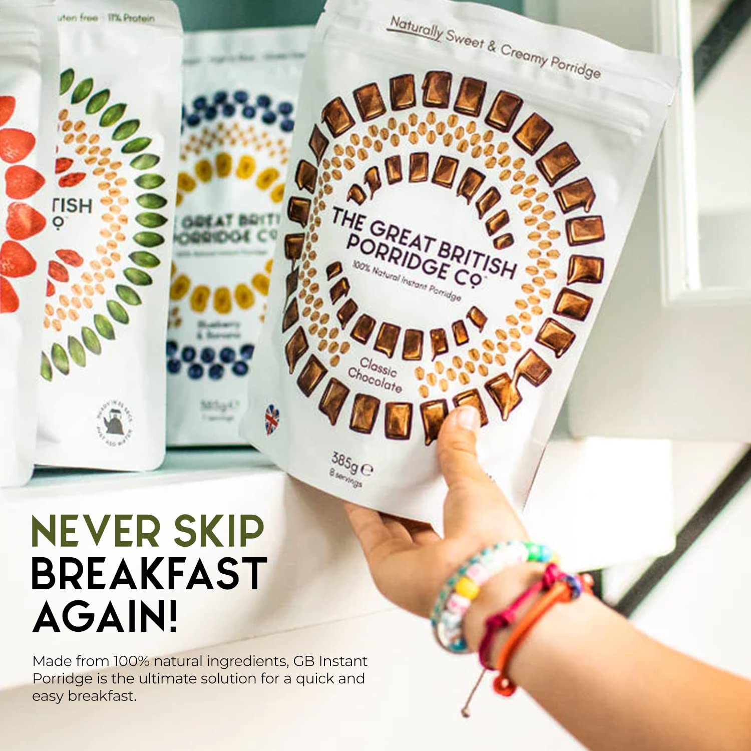 The Great British Porridge Co Blueberry Banana Porridge, 385 Gr : Baby