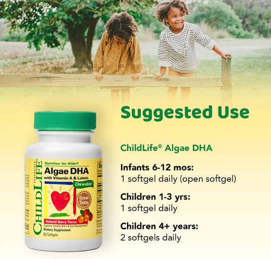 CHILDLIFE ESSENTIALS Algae DHA with Vitamin A & Lutein - Algae DHA Ome