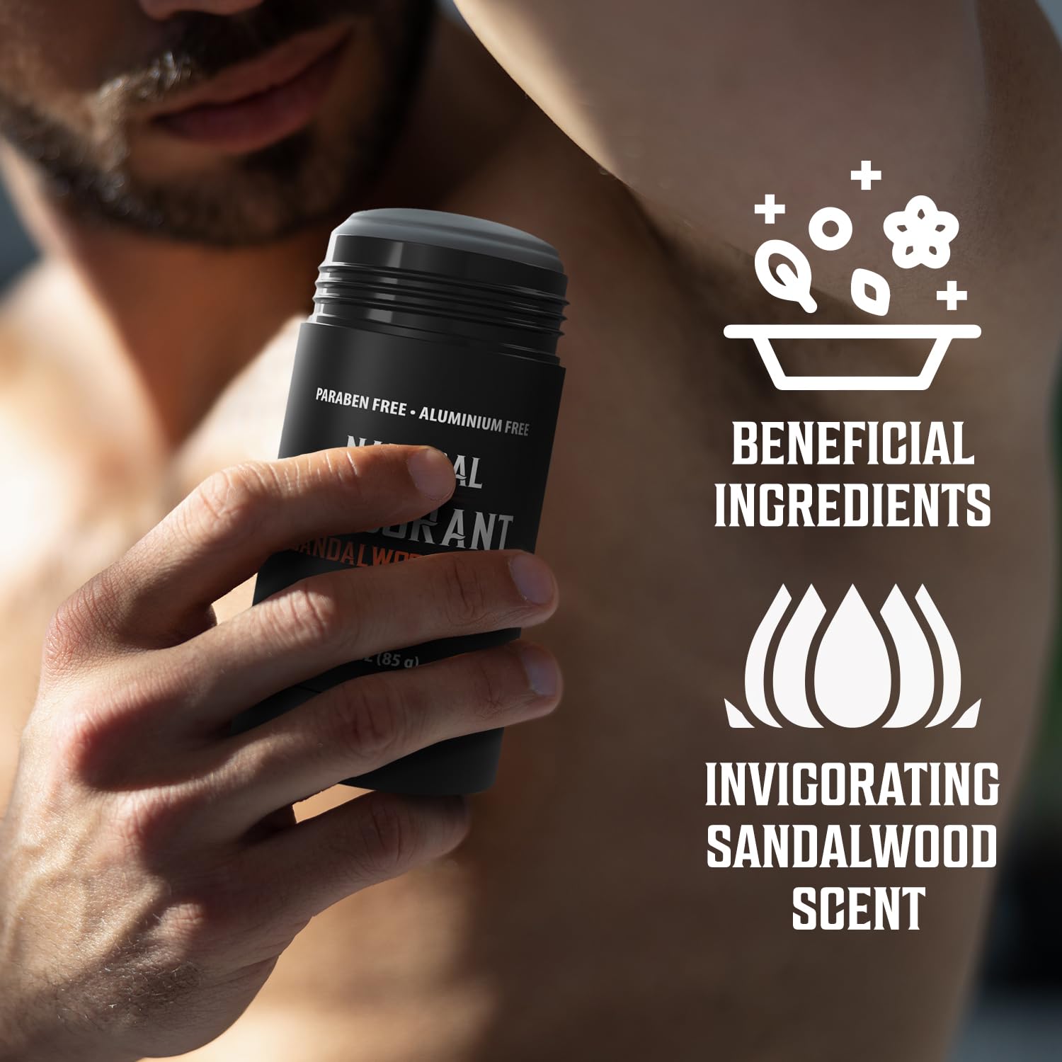 Viking Revolution Sandalwood Natural Deodorant for Men - With Shea Butter, Coconut Oil, Baking Soda, Beeswax - Aluminum-Free Charcoal Deodorant (3oz) : Beauty & Personal Care