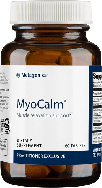 Metagenics Myocalm - Muscle Support* - Calcium & Magnesium Supplement - With Passionflower Herb & Valerian Root - Mineral Supplements - Non-Gmo, Gluten-Free & Vegetarian - 60 Tablets