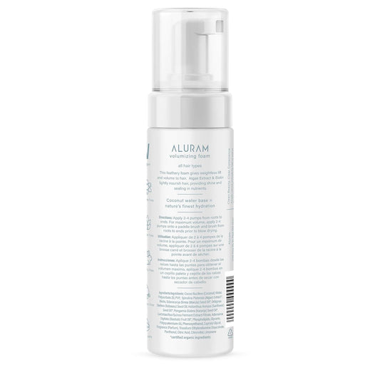 Aluram Coconut Water Volumizing Foam, Lightweight Volume & Flexible Hold, 7 Fl Oz