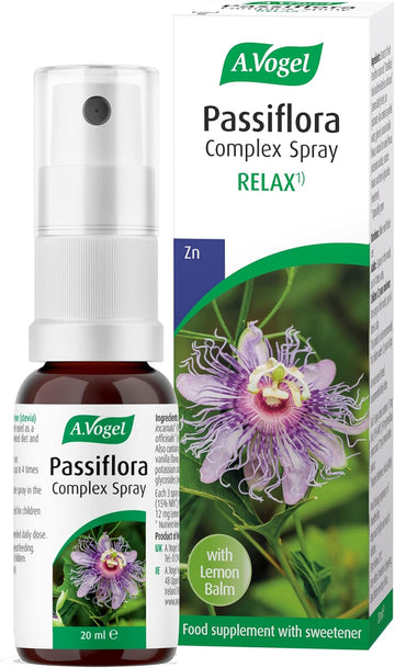 A.Vogel Passiflora Complex Spray | Passiflora Supports Relaxation | Extracts Of Passion Flower, Lemon Balm & Zinc, Which Protects Cells From Oxidative Stress | 20Ml