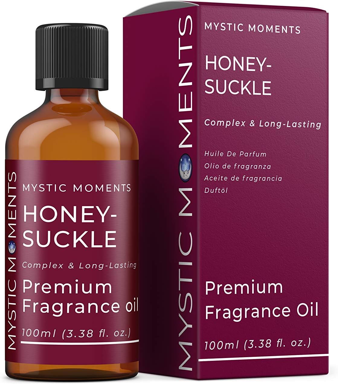 Mystic Moments | Honeysuckle Fragrance Oil - 100Ml - Perfect For Soaps, Candles, Bath Bombs, Oil Burners, Diffusers And Skin & Hair Care Items