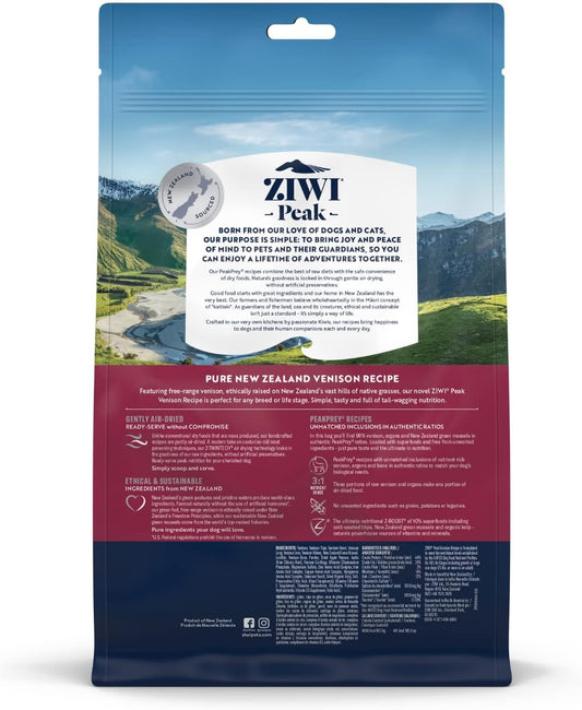 ZIWI Peak Air-Dried Dog Food – All Natural, High Protein, Grain Free & Limited Ingredient with Superfoods (Venison, 1.0 lb)