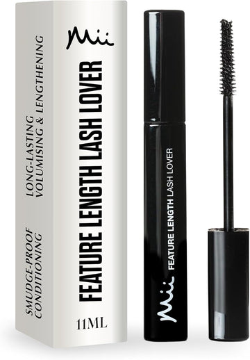 Mii Cosmetics Mascara Black, Feature Length Lash Lover, Smudge Proof, Defining, Conditioning, Volumising And Lengthening, Long Lasting, Vegan