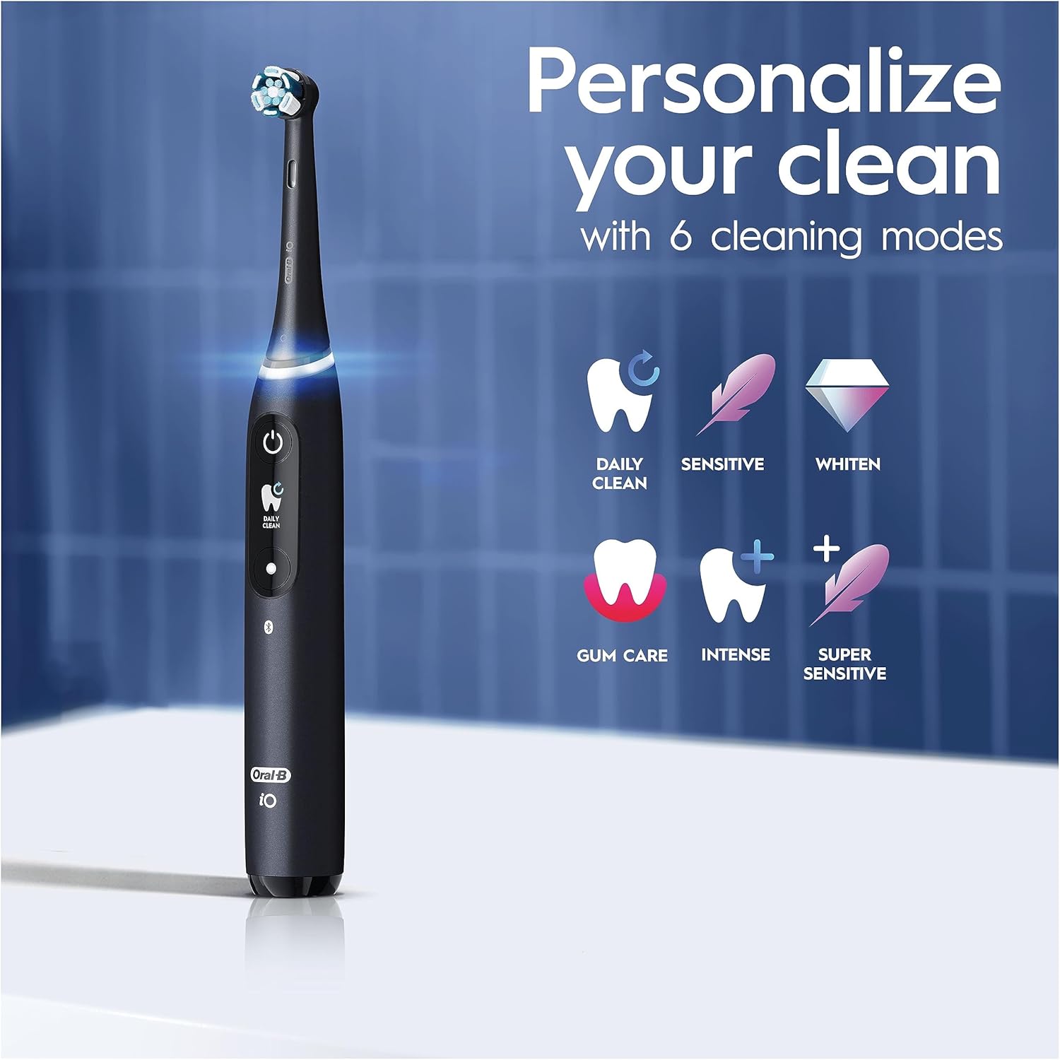 Oral-B iO8 2x Electric Toothbrushes For Adults, App Connected Handles, 4 Toothbrush Heads, 1 Travel Case, Toothbrush Head Holder, 6 Modes, 2 Pin UK Plug, Black/Violet : Amazon.co.uk: Health & Personal Care
