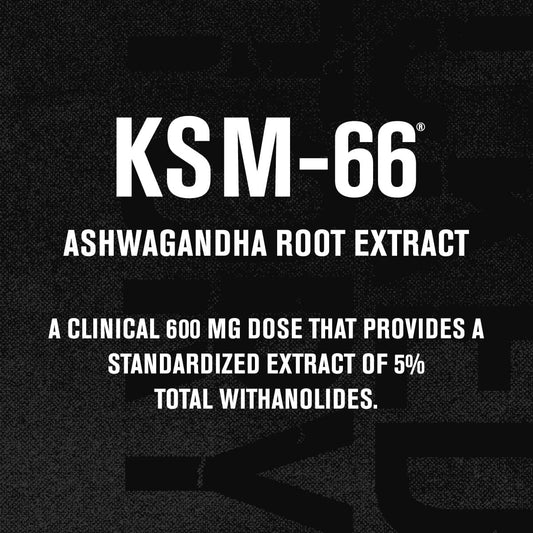 Jacked Factory Ashwagandha Root Extract (Ksm-66 Ashwagandha) W/ 5% Withanolides - Supplement For Natural Stress Relief, Cognitive Function, Vitality, And Mood Support - 60 Veggie Capsules