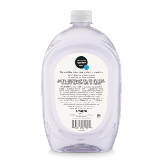 Amazon Basics Gentle & Mild Clear Liquid Hand Soap Refill, Triclosan-Free, 50 Fluid Ounces, 1-Pack (Previously Solimo)