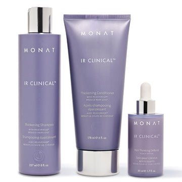 Monat Ir Clinical System – Complete Hair Care Restoration Kit With Thickening Shampoo, Conditioner & Thinning Defense Serum – Strengthens, Protects, & Revives Hair For Thicker, Fuller-Looking Results