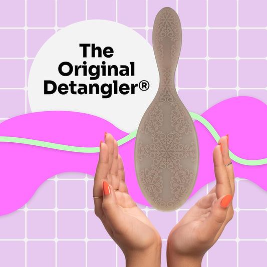 Wet Brush Original Detangling Brush, Pink (Digital Daydream) - Detangler With Soft & Flexible Bristles - Detangling Brush For Curly Hair - Tangle-Free For Straight, Thick, & Wavy Hair