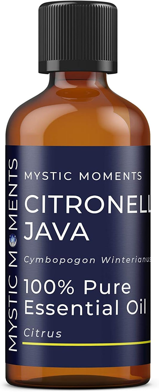 Mystic Moments | Citronella Java Essential Oil 100Ml - Pure & Natural Oil For Diffusers, Aromatherapy & Massage Blends Vegan Gmo Free