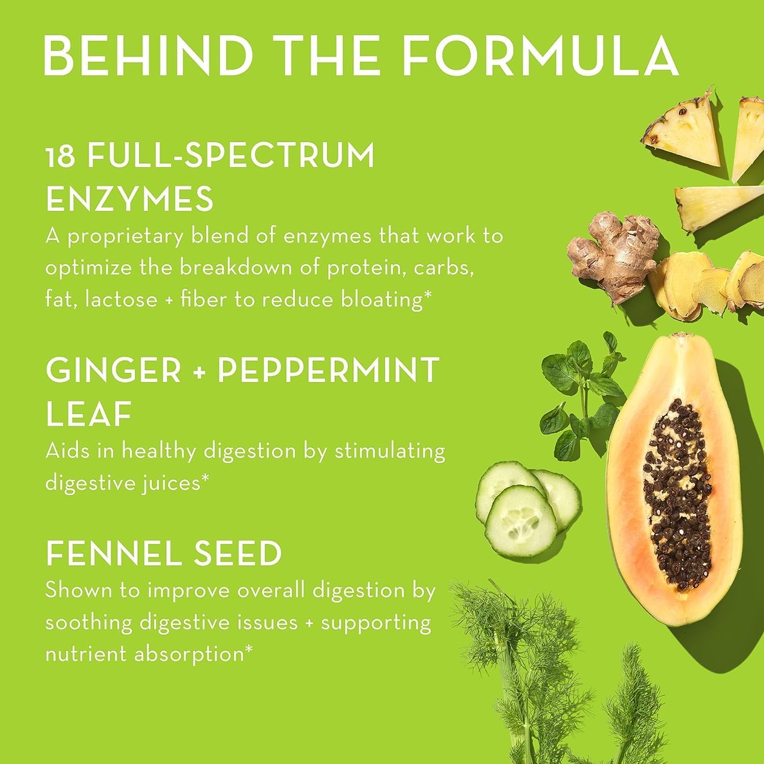 Hum Flatter Me Digestive Enzymes Bloating Supplement - Fast-Acting Bloat Relief For Digestive Health, Debloating Multi Enzyme, Bloat Pills, Anti Bloat Pills, Vegan 180 Servings : Health & Household