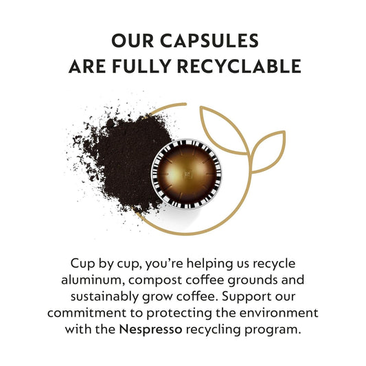 Nespresso Capsules Vertuo, Double Espresso Scuro, Dark Roast Espresso Coffee, 30-Count Coffee Pods, Brews 2.7Oz