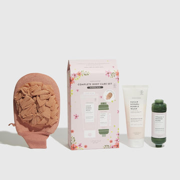 Voesh Shower + Empower Set- Shower Products, Sugar Scrub, Body Wash, Body Scrub, Vegan Beauty, Nourishing And Hydrating Skincare, At Home Spa