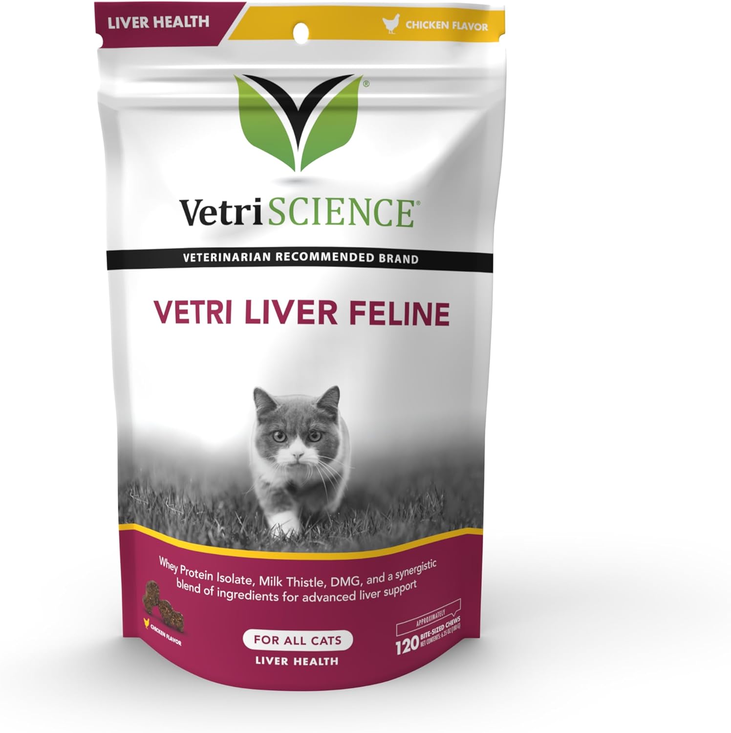 VetriScience Vetri Liver Feline Milk Thistle Supplement for Cats – Advanced Liver Supplement for Cats with Antioxidants, Liver Detox, for Sensitive Diets