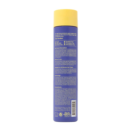 Sun Bum Blonde Shampoo I Uv Protecting And Cruelty Free Color Enhancing And Toning Hair Wash For Blondes I 10 Oz