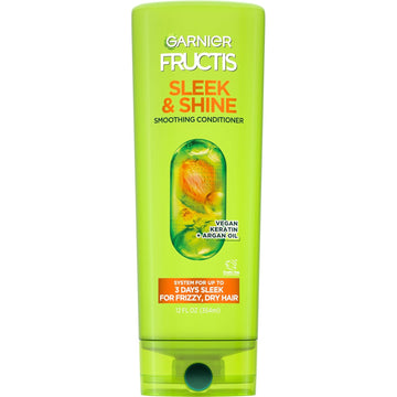 Garnier Fructis Sleek And Shine Conditioner For Frizzy Hair, 33.8 Ounce Bottle