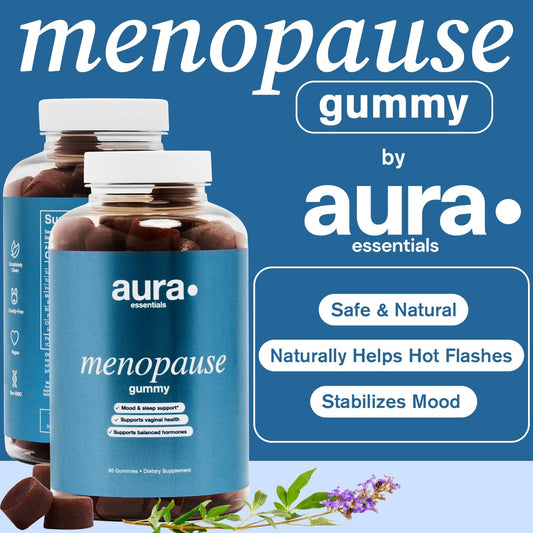 Menopause Gummy Supplements with Magnolia Bark Extract for Multi-Benefit Relief of Night Sweats and Hot Flashes with Natural Energy Support - 60 Gummies