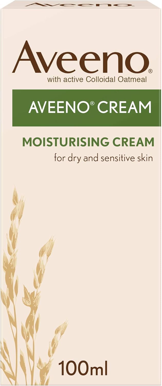 Aveeno Moisturising Cream (1X 100Ml), Nourishing Body Lotion With Hydrating Colloidal Oatmeal, Full Body Moisturiser For Dry And Sensitive Skin, Suitable For Adults And Babies From 3 Months
