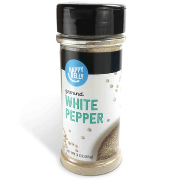 Amazon Brand - Happy Belly White Pepper Ground, 3 Ounce (Pack Of 1)