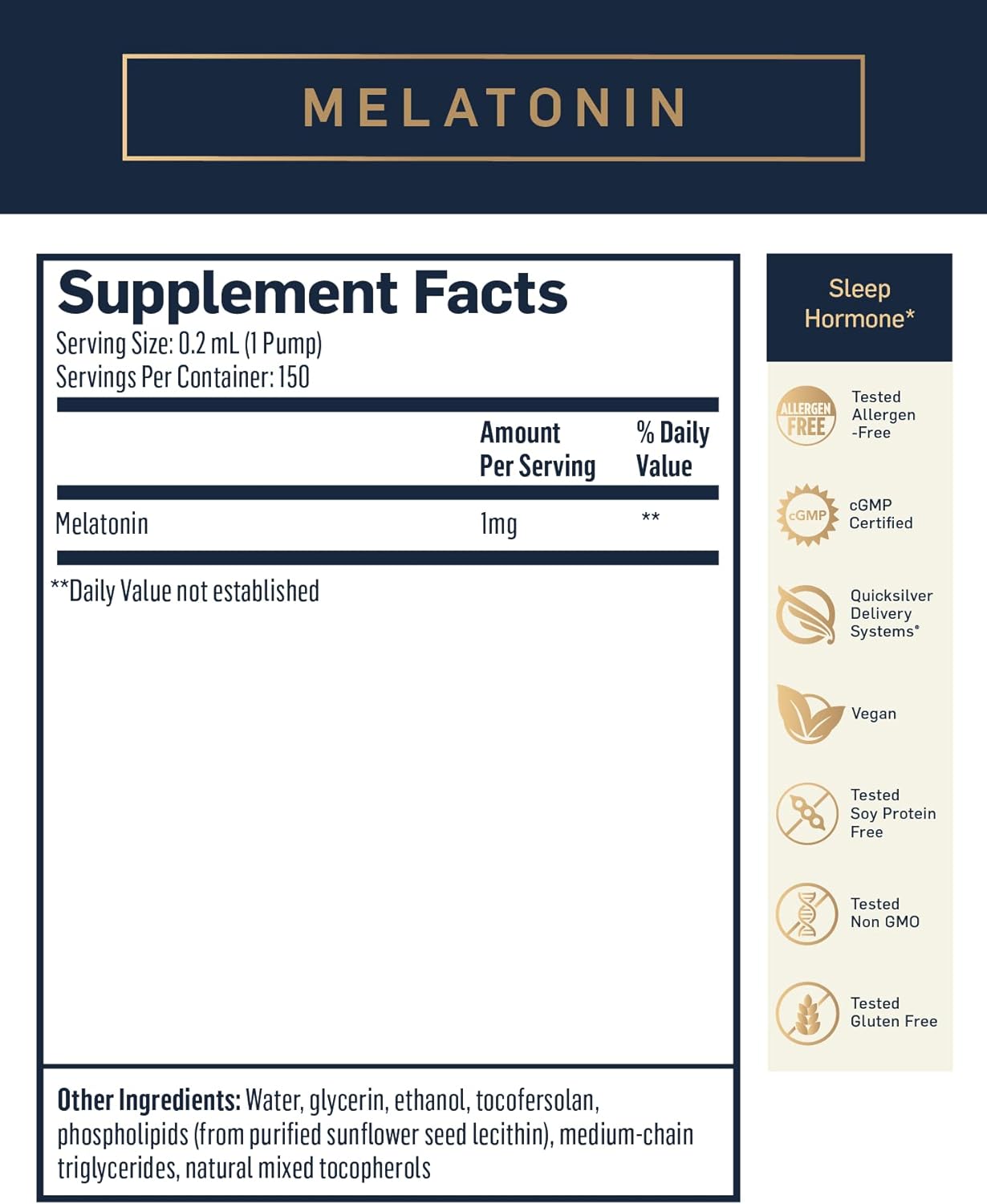 Quicksilver Scientific Liposomal Melatonin - Bedtime, Jet Lag & Immune Support Melatonin Liquid for Adults - Efficient, Superior Absorption 1mg Melatonin to Minimize Morning Drowsiness (30 ml) : Health & Household