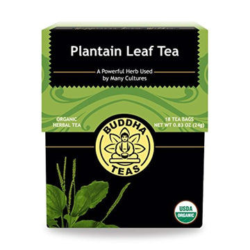 Buddha Teas Organic Plantain Leaf Tea - Ou Kosher, Usda Organic, Ccof Organic, 18 Bleach-Free Tea Bag