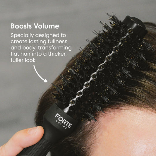 Forte Series Boar Bristle Round Hair Brush, Adds Volume And Shape