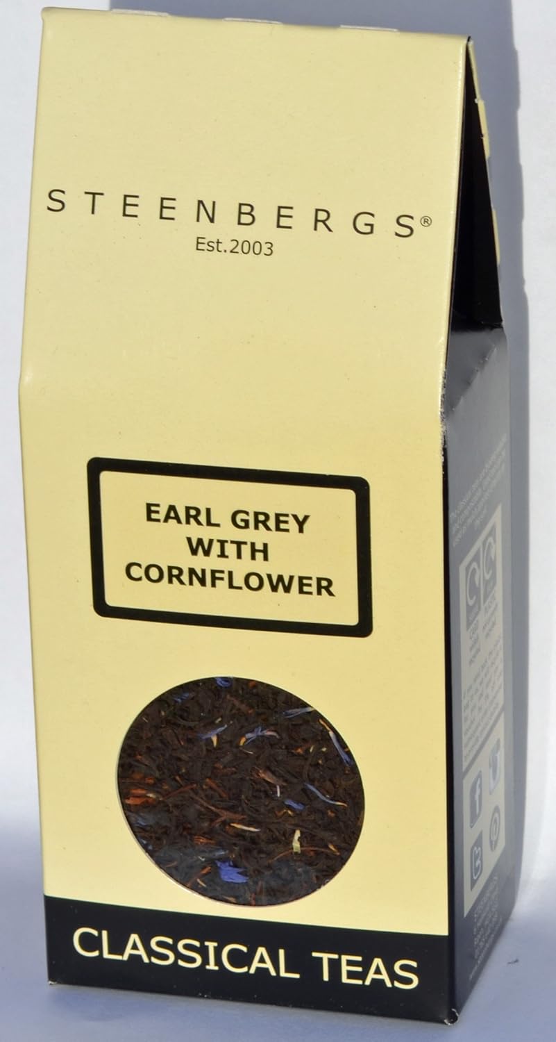 Steenbergs Earl Grey Tea With Cornflowers Loose Leaf Box 80G