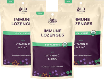 Gaia Herbs Immune Lozenges - Immune Support Lozenges - USDA Certified