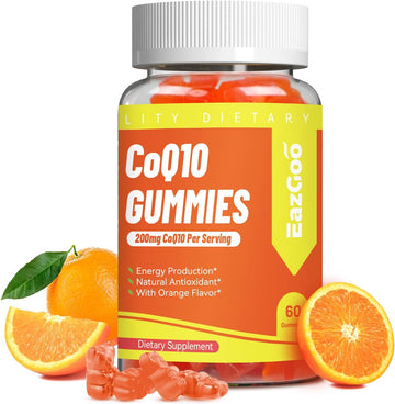 Coq10 Gummies 200Mg, Vegan Supplement For Energy Production, Non-Gmo, Gluten Free (120 Gummies)