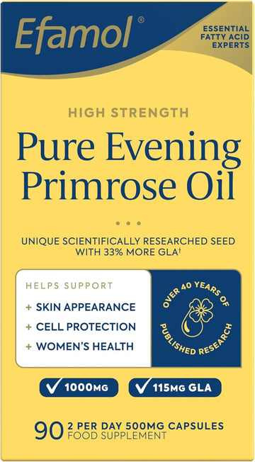Efamol Pure Evening Primrose Oil - 60Ml | Evening Primrose Oil Liquid | Menopause Supplements For Smoother, Softer Skin | Evening Primrose Oil High Strength | Vitamin E