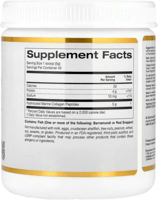 Collagen Peptides Powder With Hyaluronic Acid, Support For Healthy Hair, Skin, Nails, Joints And Bones, Non-Gmo, Gluten And Dairy Free, Unflavored, 7.05 Oz (200 G)