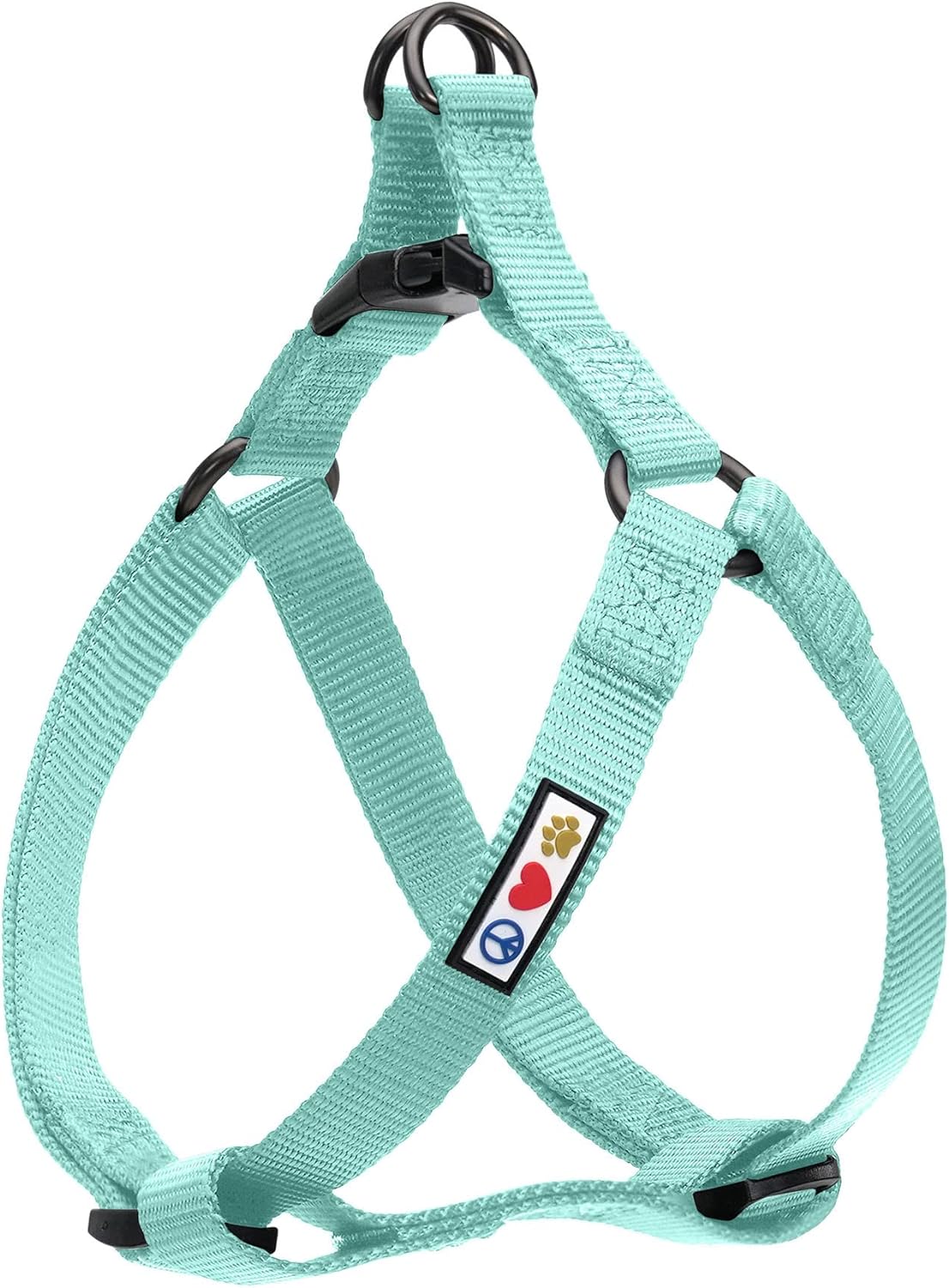 Pawtitas Extra Small Dog Harness Adjustable Dog Harness No Pull Harness For Dogs Solid Color XS Teal Harness