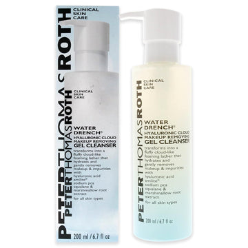 Peter Thomas Roth | Water Drench Hyaluronic Cloud Makeup Removing Gel Cleanser | Hydrating Facial Cleanser With Hyaluronic Acid Removes Makeup