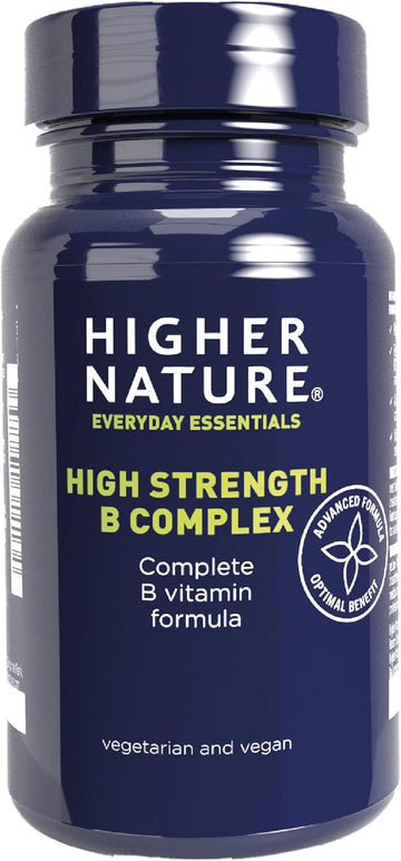 Higher Nature - High Strength - Vitamin B Complex - Reduce Tiredness - Supports Nervous System - Vegan Friendly - 90 Capsules