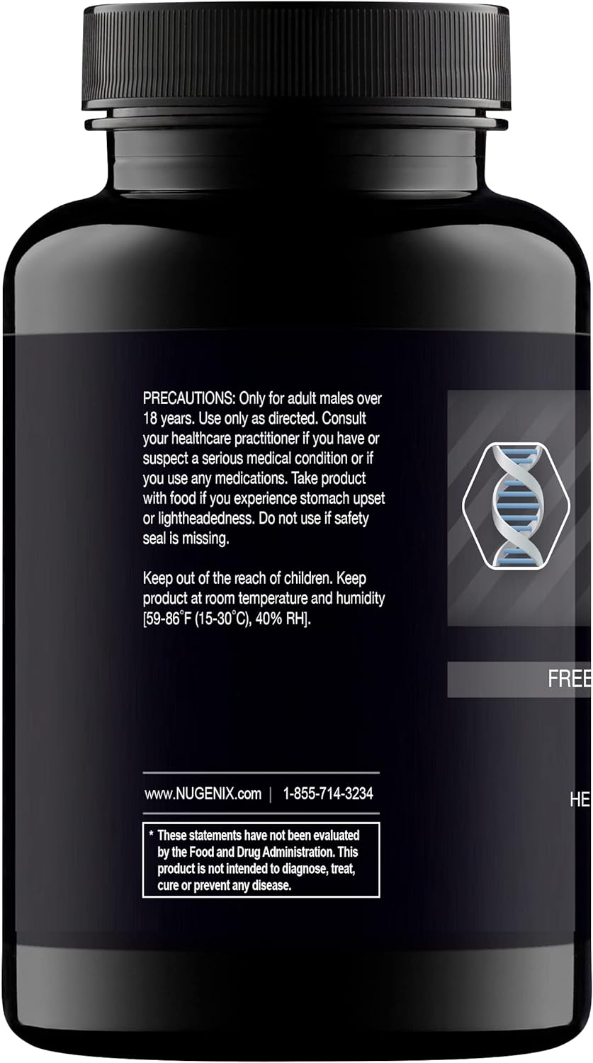 Nugenix Free Testosterone Booster Supplement for Men, 90 Count : Health & Household