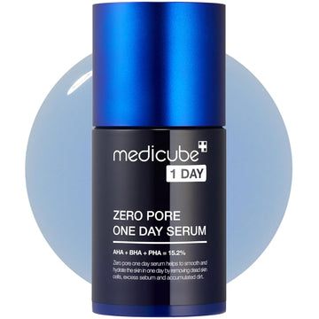 Medicube Zero Pore One-Day Serum 1.01 Fl.Oz - Overnight Resurfacing Serum With Pore Tightening Complex - 15.2% Aha+Bha+Pha & 2% Niacinamide - 10.8% Reduction In Pore Appearance After One Day Of Use