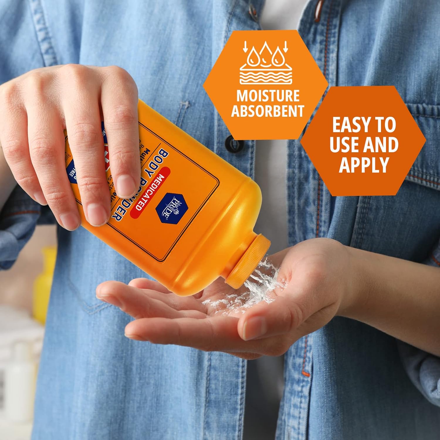 Med Pride Medicated Talc-Free Cornstarch Body Powder For Skin, Anti-Itch With Zinc Oxide And Menthol For Men, 10 Oz : Baby