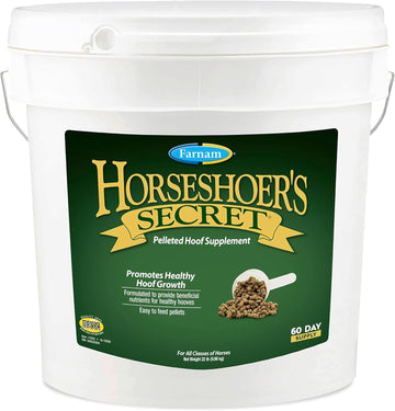 Farnam Horseshoer'S Secret Pelleted Hoof Supplements, Promotes Healthy Hoof Growth, Maintains Hoof Walls & Supports Cracked Hooves, 22 Lbs., 60 Day Supply