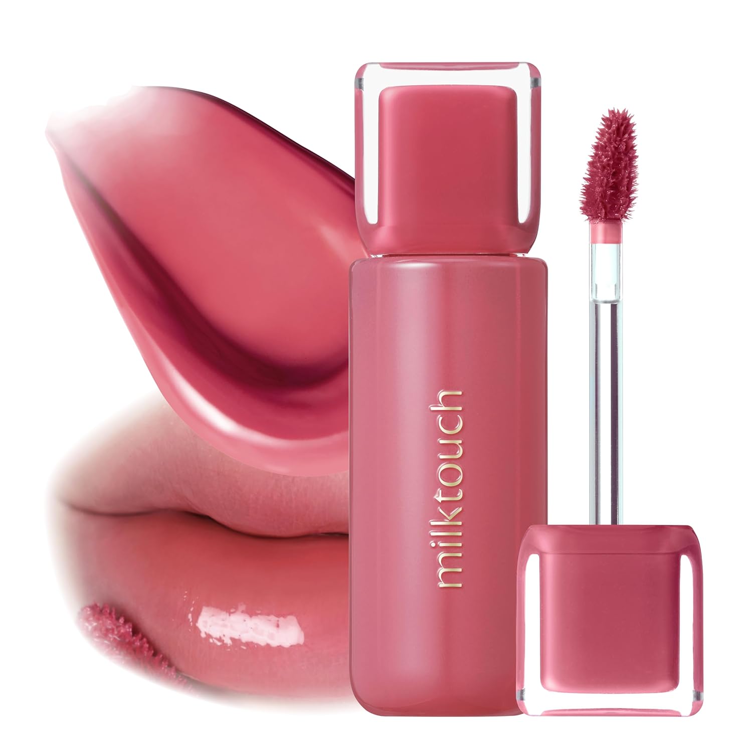 Milktouch Jelly Lip Glow Tint - Hydrating Lip Gloss With Long-Lasting Moisture, Lip Stain, Lightweight, Radiant Shine, Perfect For Daily Use, Valentines Gifts, Korean Lip Oil (08 Rosy Breeze)