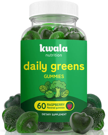 Daily Super Greens Gummies To Boost Energy | With Moringa, Spirulina, Chlorella, Veggies & More | Includes 8 Blends | For Women And Men | Vegan, Non-Gmo Supplement | 60 Count