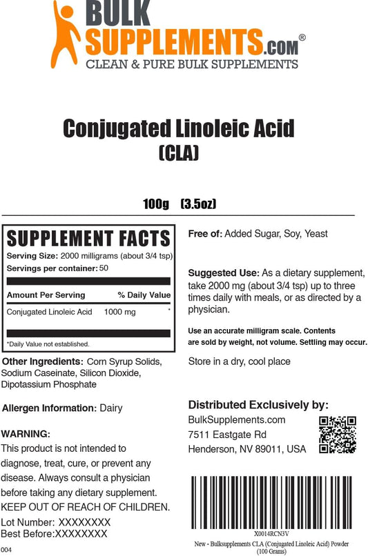 BULKSUPPLEMENTS.COM Conjugated Linoleic Acid Powder - CLA Conjugated L