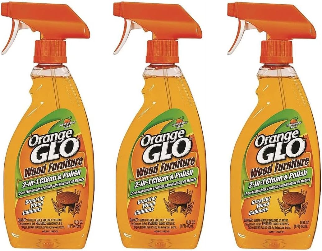 Glo 640823841079 (Pack of 3) Wood Furniture 2-in-1 Clean and Polish, 48 Fl Oz total