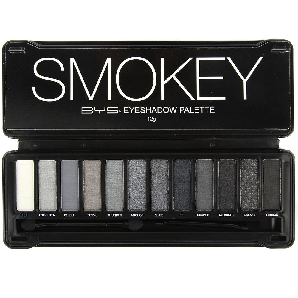 Bys 12 Color Eyeshadow Palette, Nude Smokey, 3 Ounce, 1 Count