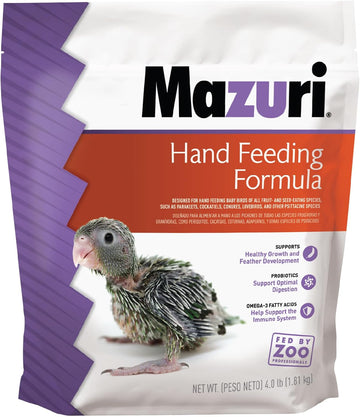 Mazuri | Hand Feeding Formula For Baby Birds | 4 Pound (4 Lb) Bag