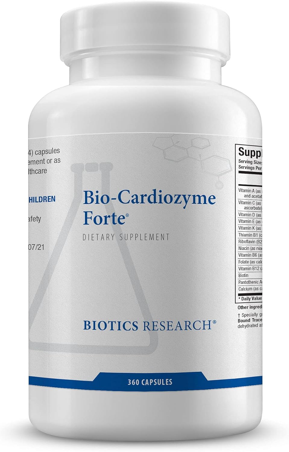 Biotics Research Bio Cardiozyme Forte Healthy Heart Multivitamin. Broad Spectrum Formulation Designed To Support Cardiovascular Health And Function. Powerful Antioxidant Support 360 Capsules