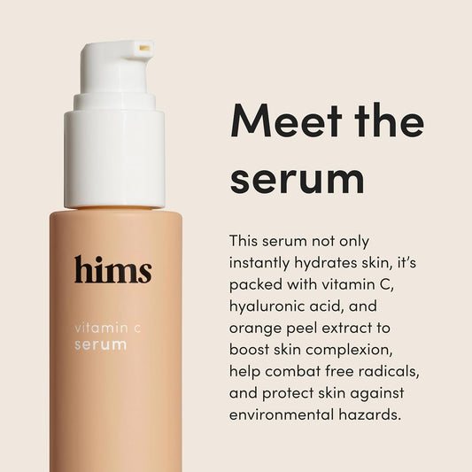 Hims Vitamin C Serum For Men - Brightens, Evens Skin Tone, Reduces Wrinkles - Highly Concentrated Anti-Aging Vitamin C Face Serum For Men - 1 Fl Oz